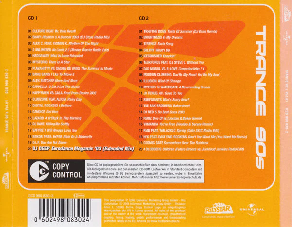 Various - Trance 90s (2xCD, Comp, Copy Prot.) - Image 2
