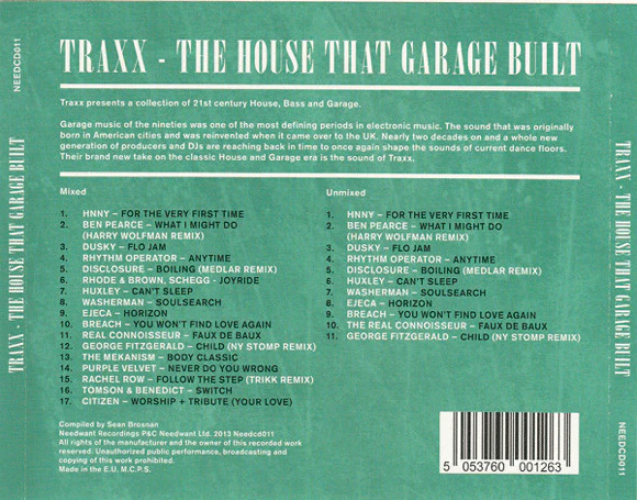Various - TRAXX - The House That Garage Built (CD, Mixed + CD, Comp) - Image 2