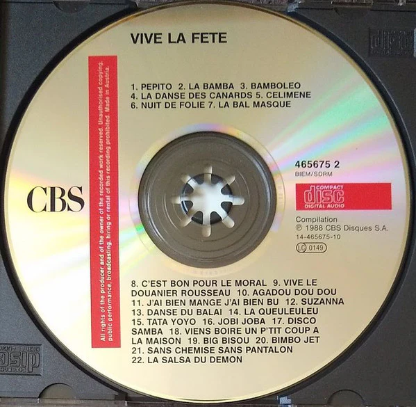 Various - Vive La Fête (CD, Comp) - Image 3