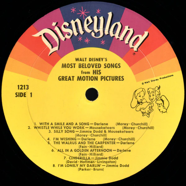Various - Walt Disney's Most Beloved Songs From His Great Motion Pictures (LP, Album, Mono, RP) - Image 3