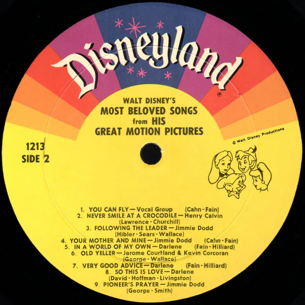 Various - Walt Disney's Most Beloved Songs From His Great Motion Pictures (LP, Album, Mono, RP) - Image 4