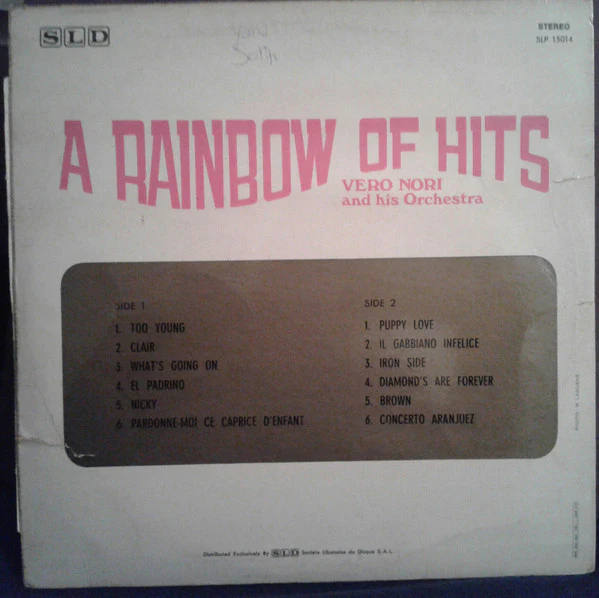 Vero Nori - A Rainbow Of Hits (LP, Album) - Image 2