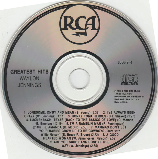 Waylon Jennings - Greatest Hits (CD, Comp) - Image 3