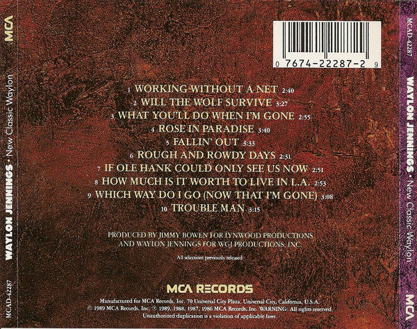 Waylon Jennings - New Classic Waylon (CD, Comp) - Image 2