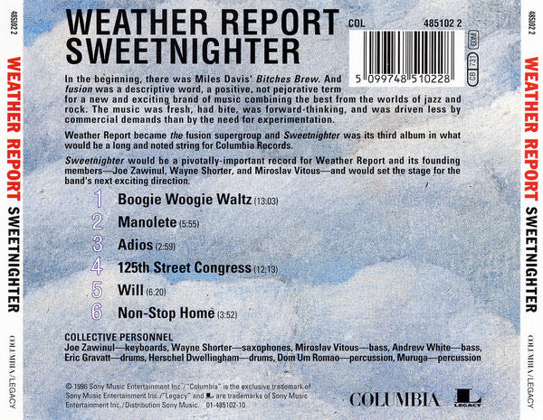 Weather Report - Sweetnighter (CD, Album, RE, RM) - Image 2