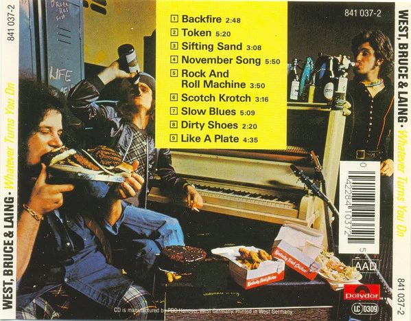 West, Bruce & Laing - Whatever Turns You On (CD, Album, RE) - Image 2