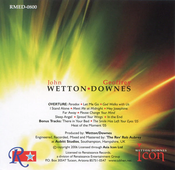 Wetton ♦ Downes* - Icon (CD, Album) - Image 5