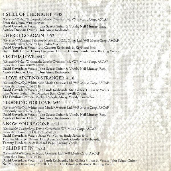 Whitesnake - Greatest Hits (CD, Comp) - Image 4
