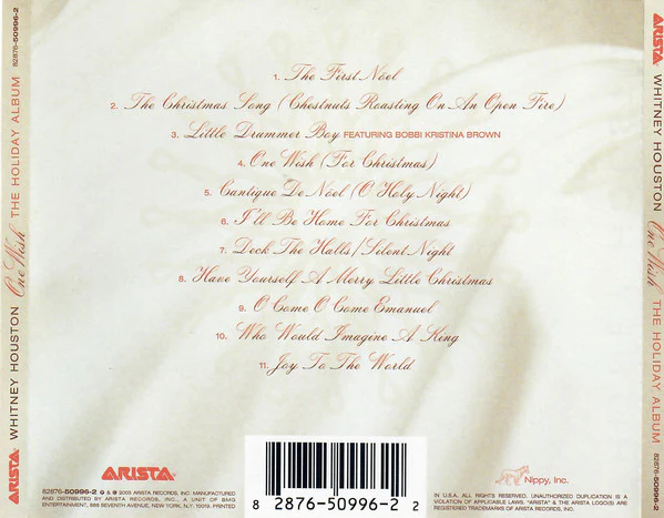Whitney Houston - One Wish (The Holiday Album) (CD, Album) - Image 2
