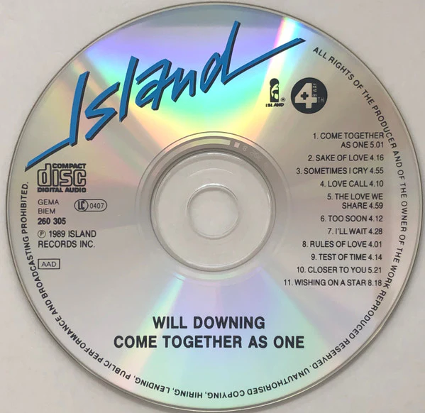 Will Downing - Come Together As One (CD, Album) - Image 3
