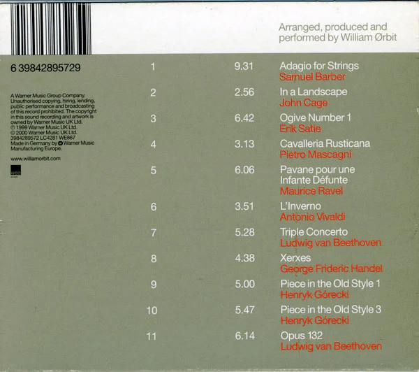 William Ørbit* - Pieces In A Modern Style (CD, Album) - Image 2