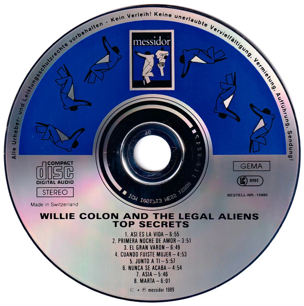 Willie Colon* And The Legal Aliens* - Top Secrets (CD, Album, RE) - Image 3
