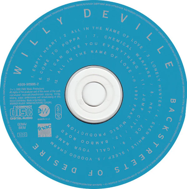 Willy DeVille - Backstreets Of Desire (CD, Album) - Image 3