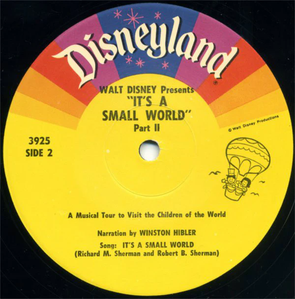 Winston Hibler - It's A Small World (LP, Album, RE, Rai) - Image 4