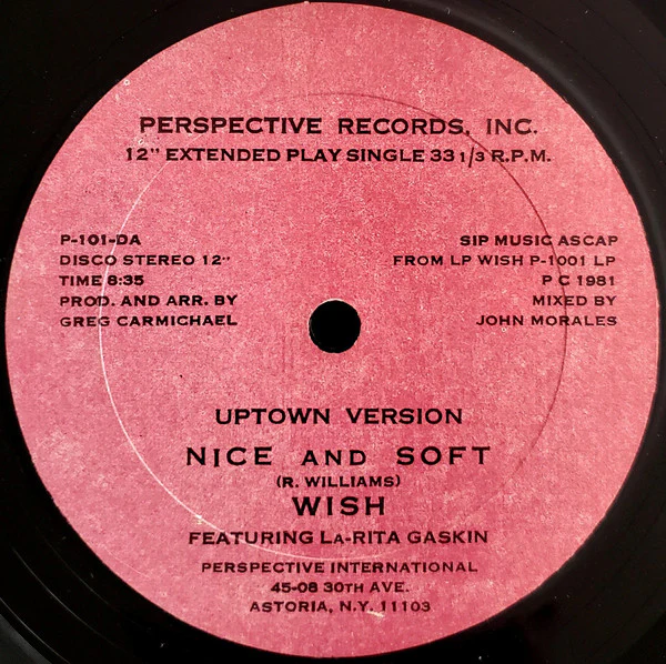 Wish Featuring La-Rita Gaskin - Nice And Soft (12", Single)