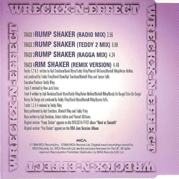 Wrecks-N-Effect - Rump Shaker (CD, Single) - Image 2