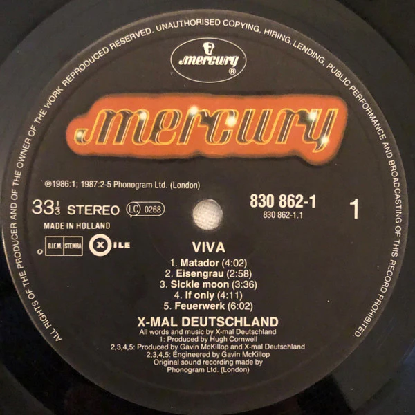 X Mal Deutschland - Viva (LP, Album) - Image 3