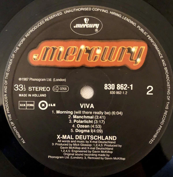 X Mal Deutschland - Viva (LP, Album) - Image 4