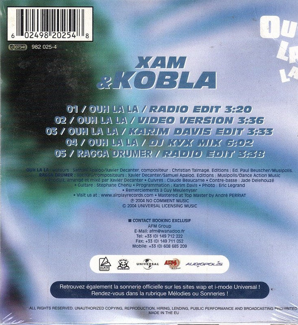 Xam* & Kobla* - Ouh La La (Danse Le Bigilibop) (CD, Single, Car) - Image 2