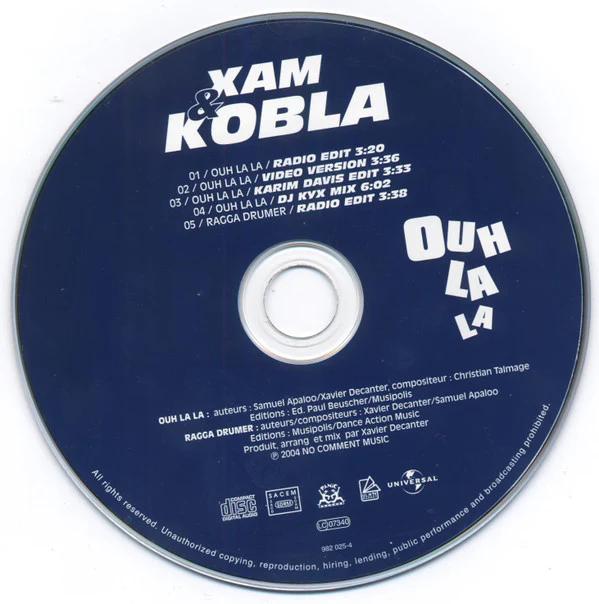 Xam* & Kobla* - Ouh La La (Danse Le Bigilibop) (CD, Single, Car) - Image 3