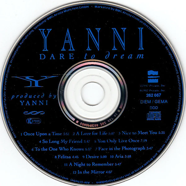 Yanni - Dare To Dream (CD, Album) - Image 3