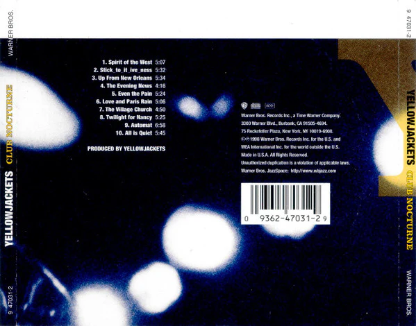 Yellowjackets - Club Nocturne (CD, Album) - Image 2