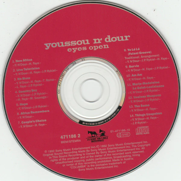 Youssou N' Dour* - Eyes Open (CD, Album) - Image 3