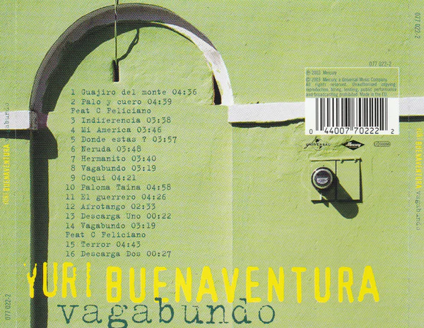 Yuri Buenaventura - Vagabundo (CD, Album) - Image 2