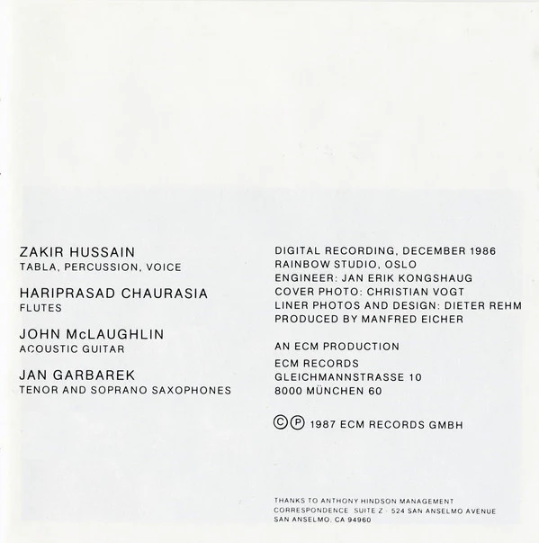 Zakir Hussain - Making Music (CD, Album) - Image 5