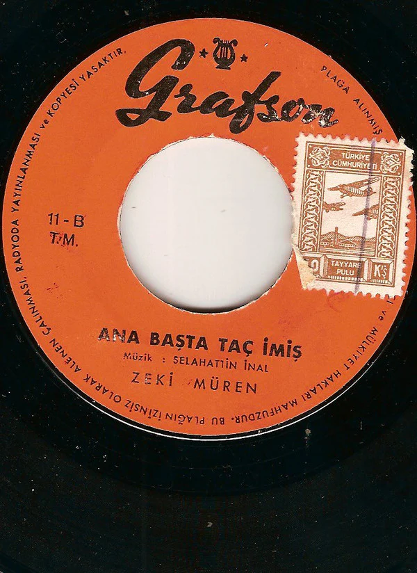 Zeki Müren - Hancı / Ana Başta Taç İmiş (7", Single, Ora) - Image 2