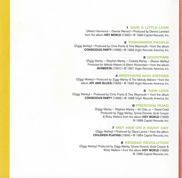 Ziggy Marley And The Melody Makers - The Best Of Ziggy Marley And The Melody Makers (CD, Comp, Club) - Image 4